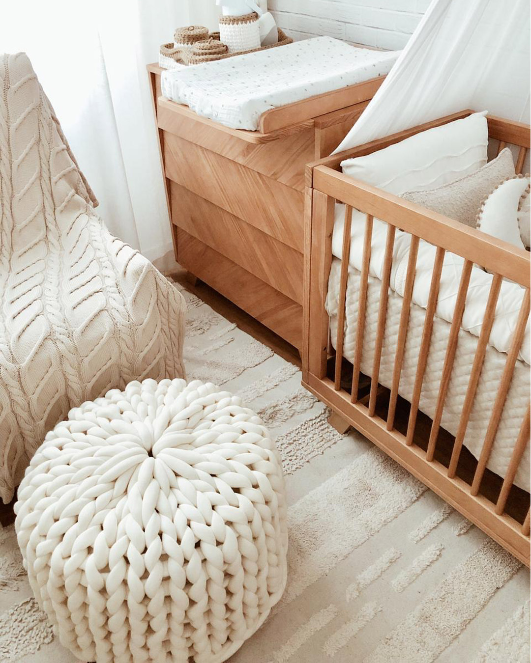 Puff tricot gigante