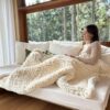 Manta Maxi Tricot Light Lã Merino